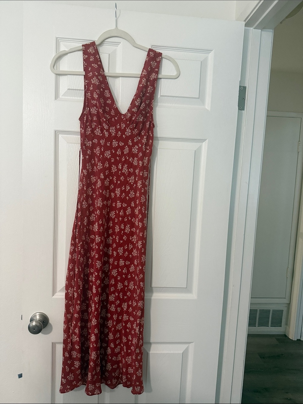 Realisation Par Red Floral V-Neck Maxi Dress